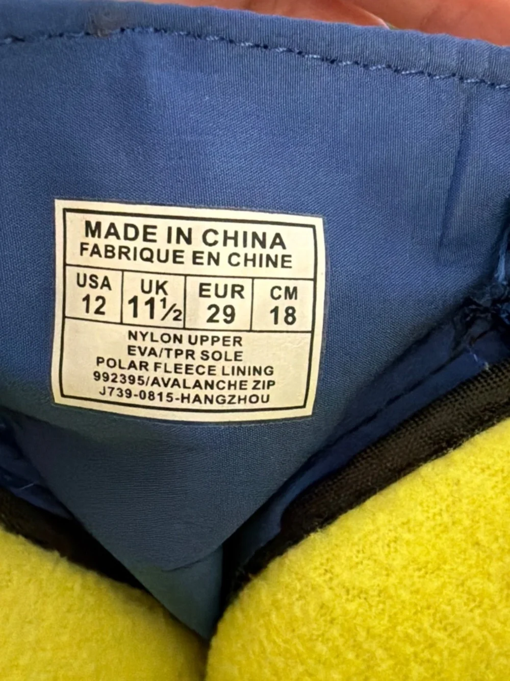 Polo Ralph Lauren Blue Black Snow Boots Insulated Size 12 EUC